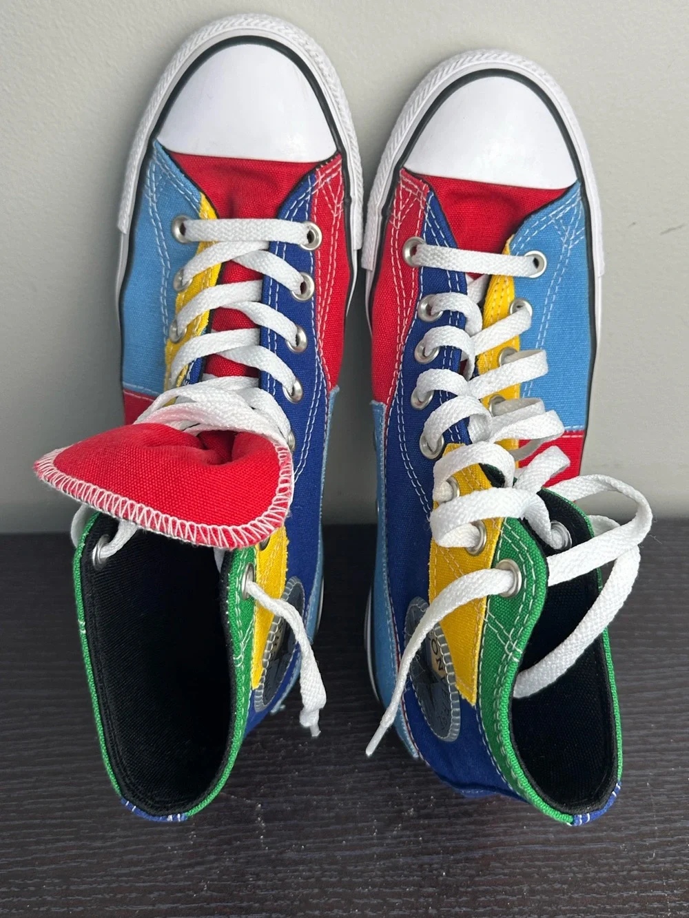 Converse Chuck Taylor All Star High Top Patchwork Colorblock Sneakers - Picture 8 of 10